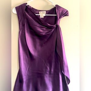Max Studio Specialty Product Eggplant 100% Silk Medium